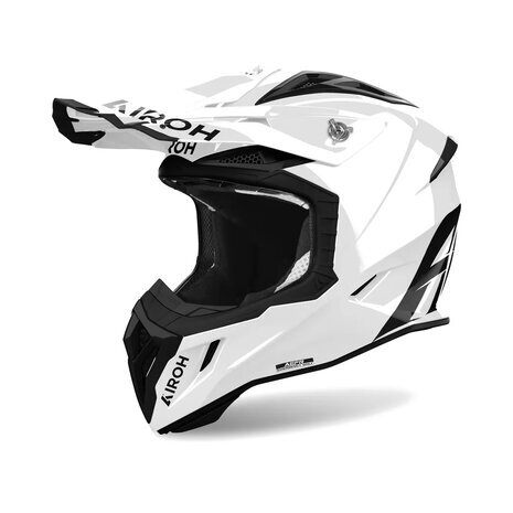 Airoh Aviator ACE 2 Mono - Solid Gloss White - Offroad MX Helmet - ECE22.06