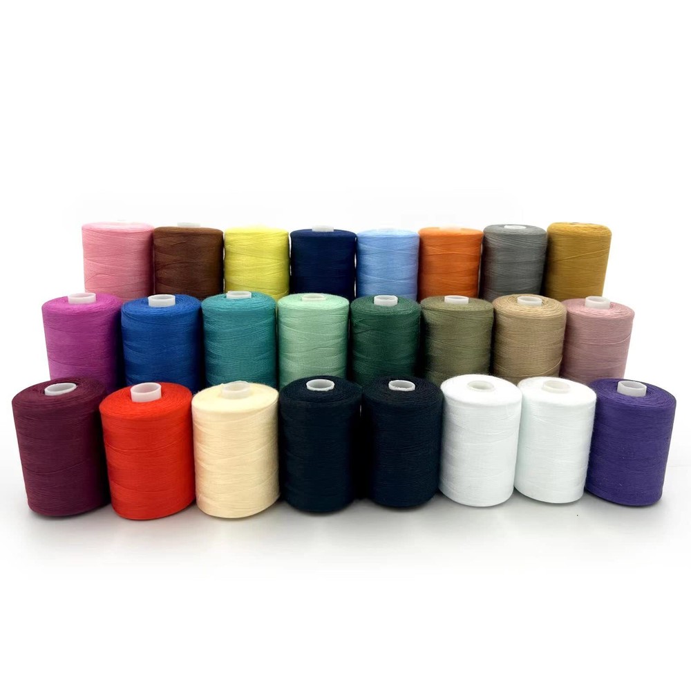24 Spools each 1000 Yards Sewing Thread 100% Ployester 40S/2 All Purpose Thre...