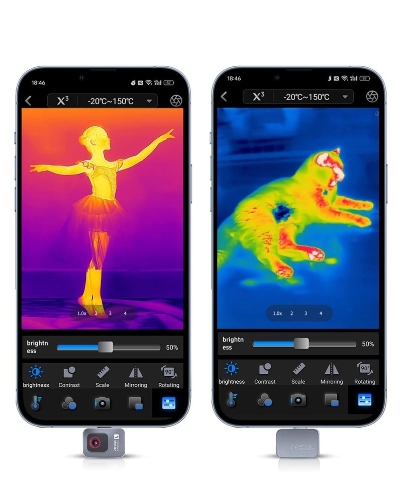 Compact Android-Compatible P2 Thermal Camera - Ultra-Clear 512x384 IR Technology