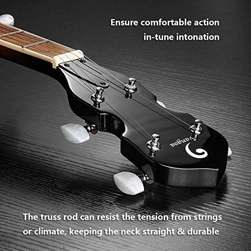 5 String Banjo Remo Head Closed Solid Back with beginner Kit, Tuner, 38 Inch