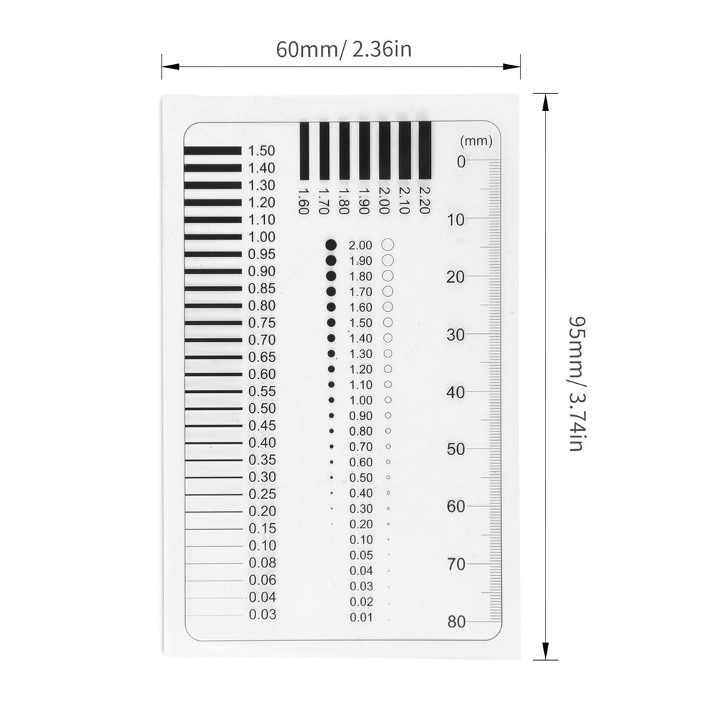 Concrete Crack Width Ruler Clear Crack Width Gauge High-Precision Measurement...