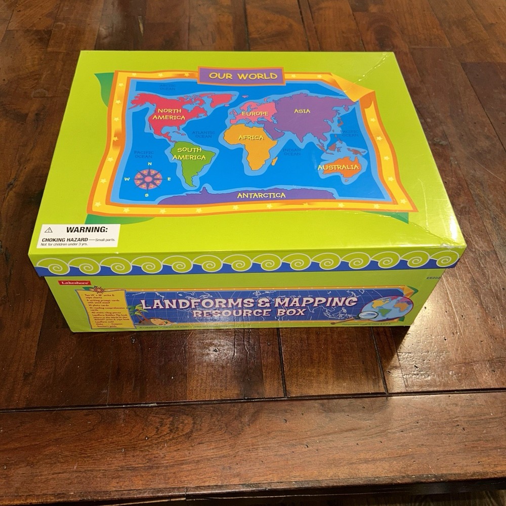 Landforms & Mapping Resource Box Lakeshore Learning Homeschool -Compass +5 Books