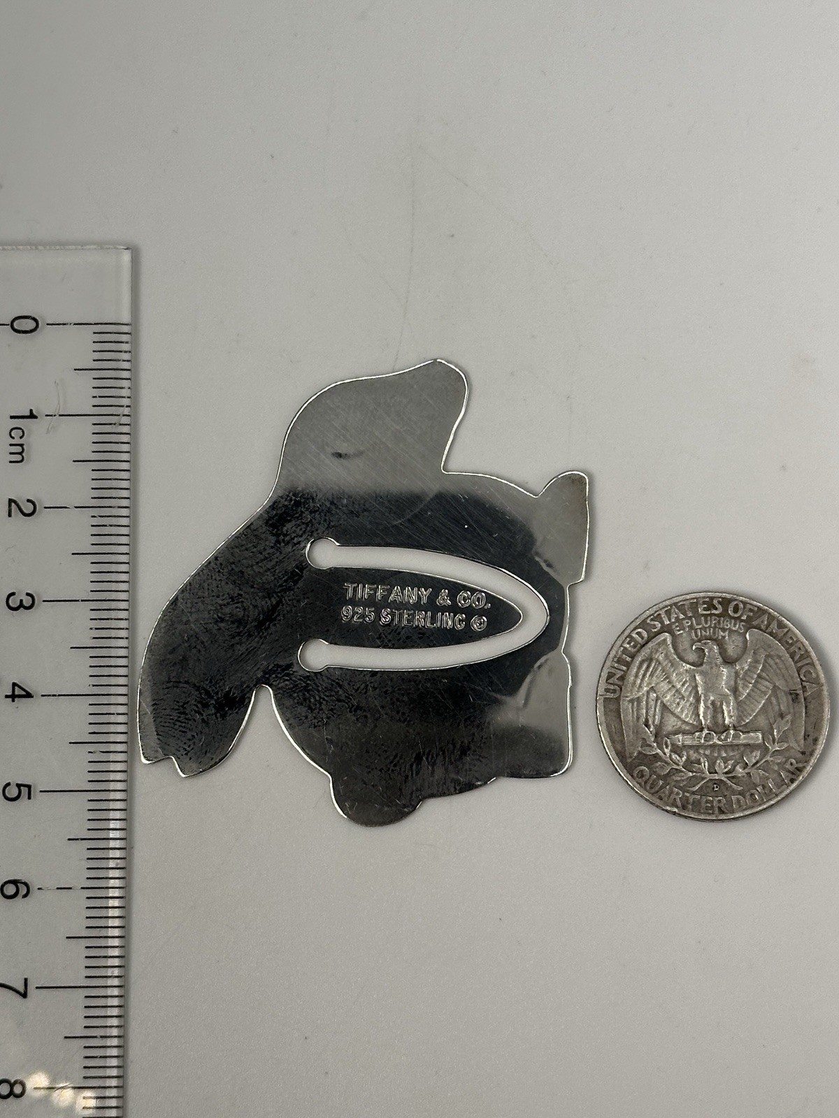 Vintage 925 Sterling Silver Tiffany&Co Bunny/Rabbit Bookmark w Box