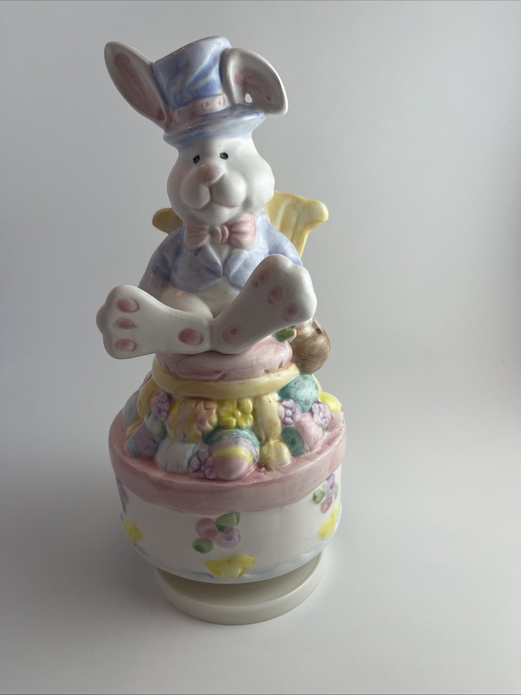 Easter Bunny Ceramic Figurine 8" tall
