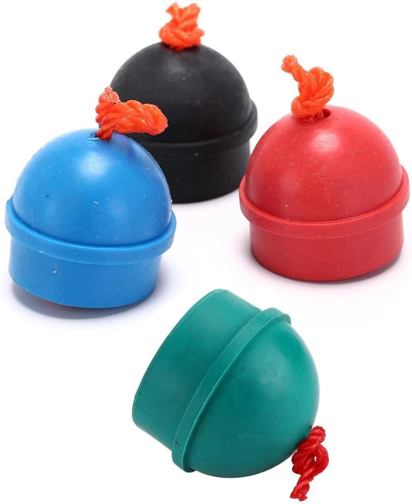 4 Pack Pool Chalk Cubes Holder with Cord String Anti-Lost Snooker Practical Tool