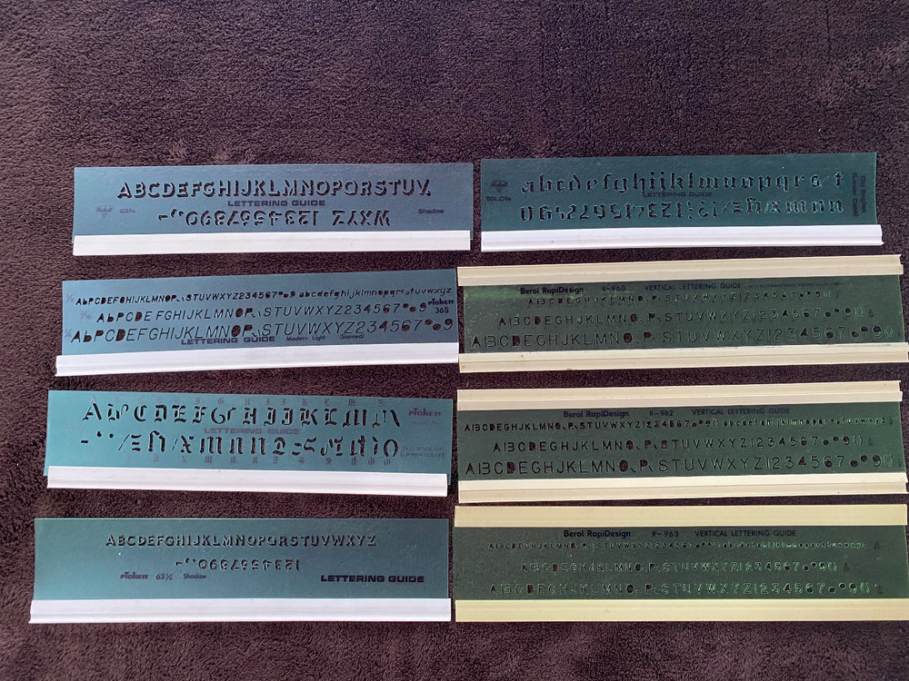 Large Lot Engineering/Drafting/Mechanical Drawing Templates, Rulers, 60 pcs