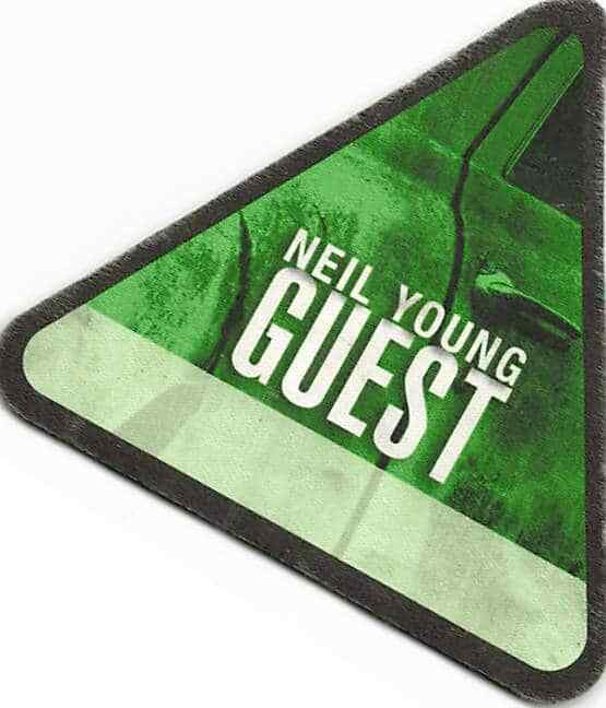 Neil Young Backstage Pass Green Guest Cloth Variant
