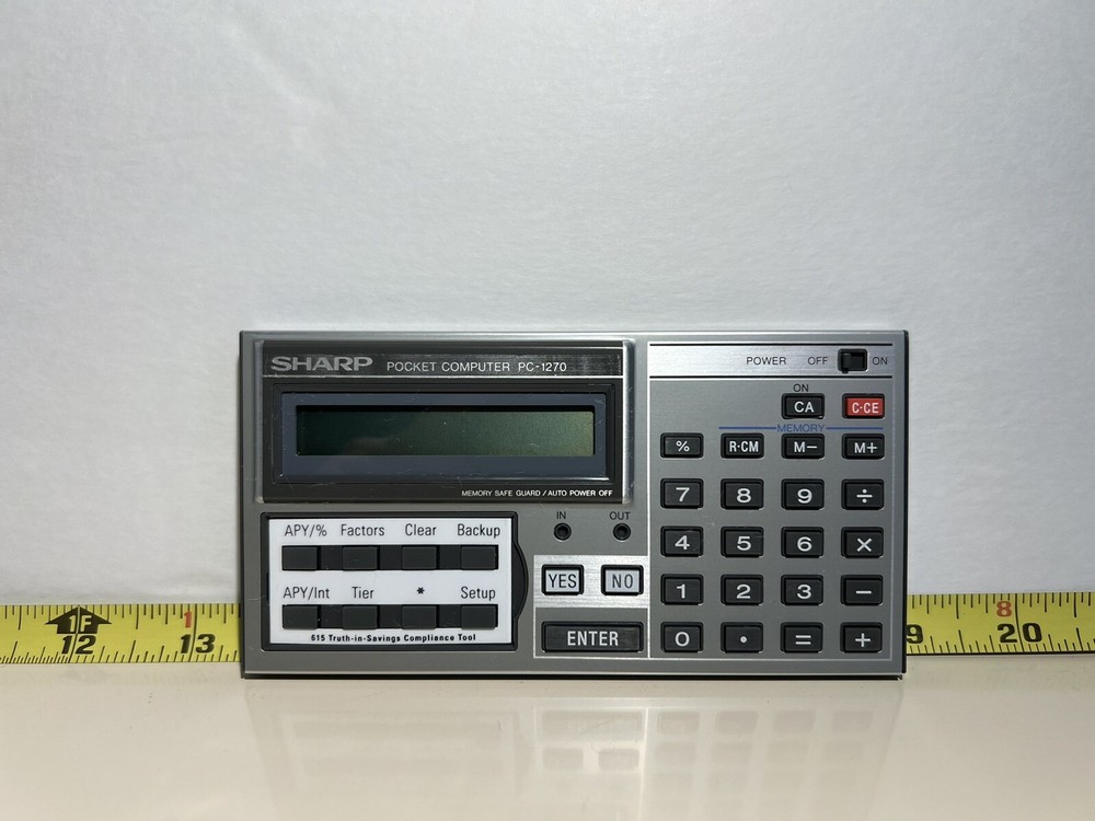 Sharp Pocket Computer PC-1270 w/ RAM Card, Untested