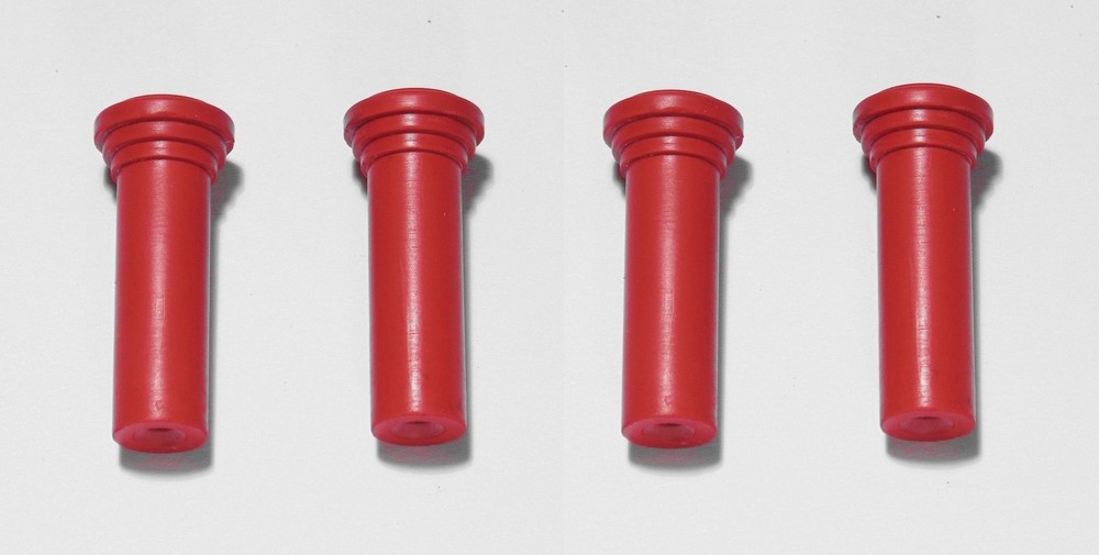 Set Of 4 Pull Up Push Down Door Lock Rod Knobs Red