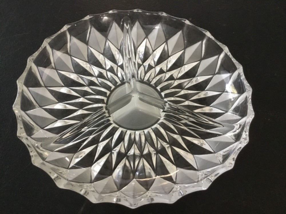 Glass 3 Divided Section Dish