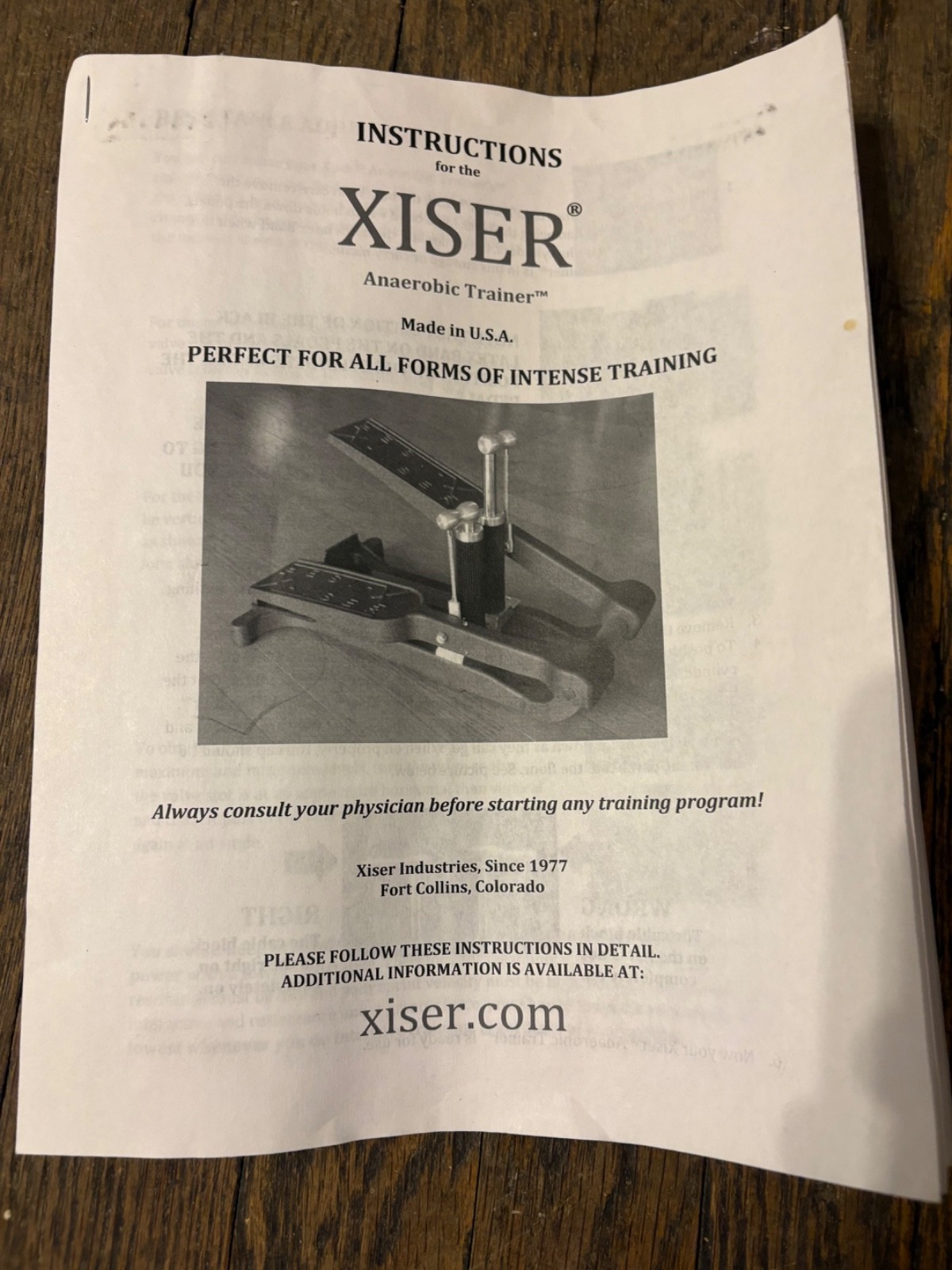 Original Xiser Portable Anaerobic Exercise Stepper Machine Trainer Made In USA