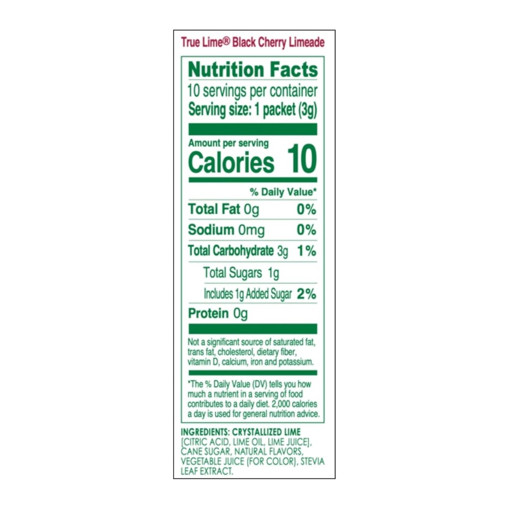 Limeade Drink Mix Packets Low Calorie