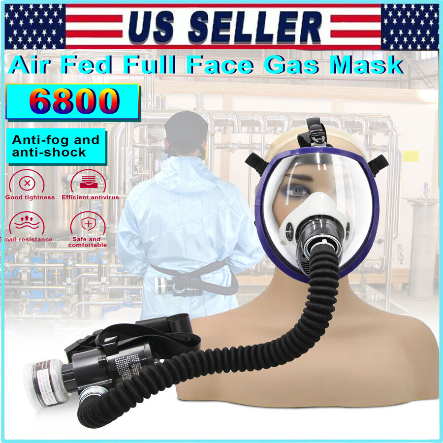 PAPR Respirator System: Powered Air Purifying Respirator Full Face Gas Mask
