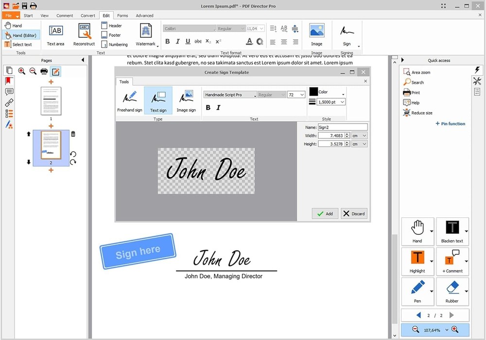PDF Director 2 Plus - Edit, Create, Scan and Convert PDFs - with Win 11, 10, ...