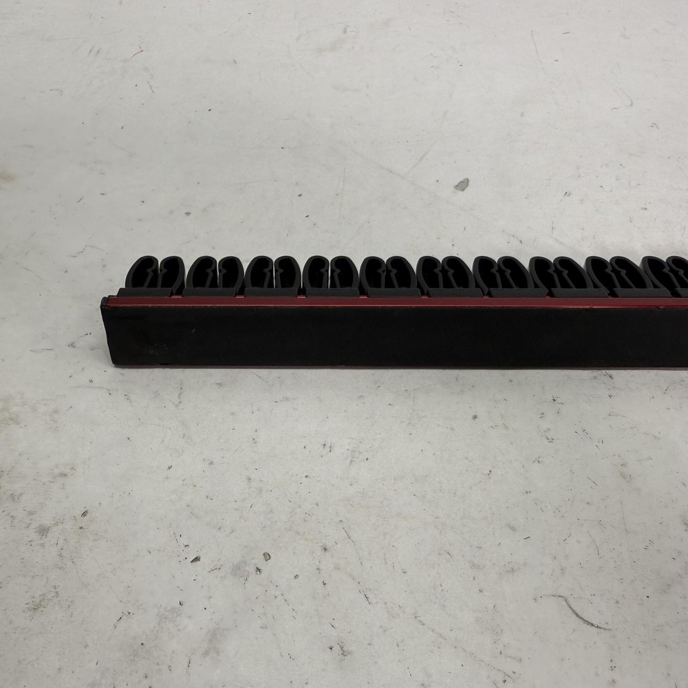 MichaelPro Socket Organizer Rail Holder 1/2" Drive 16 Clips Tool Storage Red