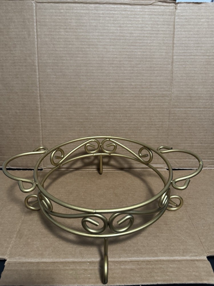 Gold Cast Metal 9" Casserole Dish Server