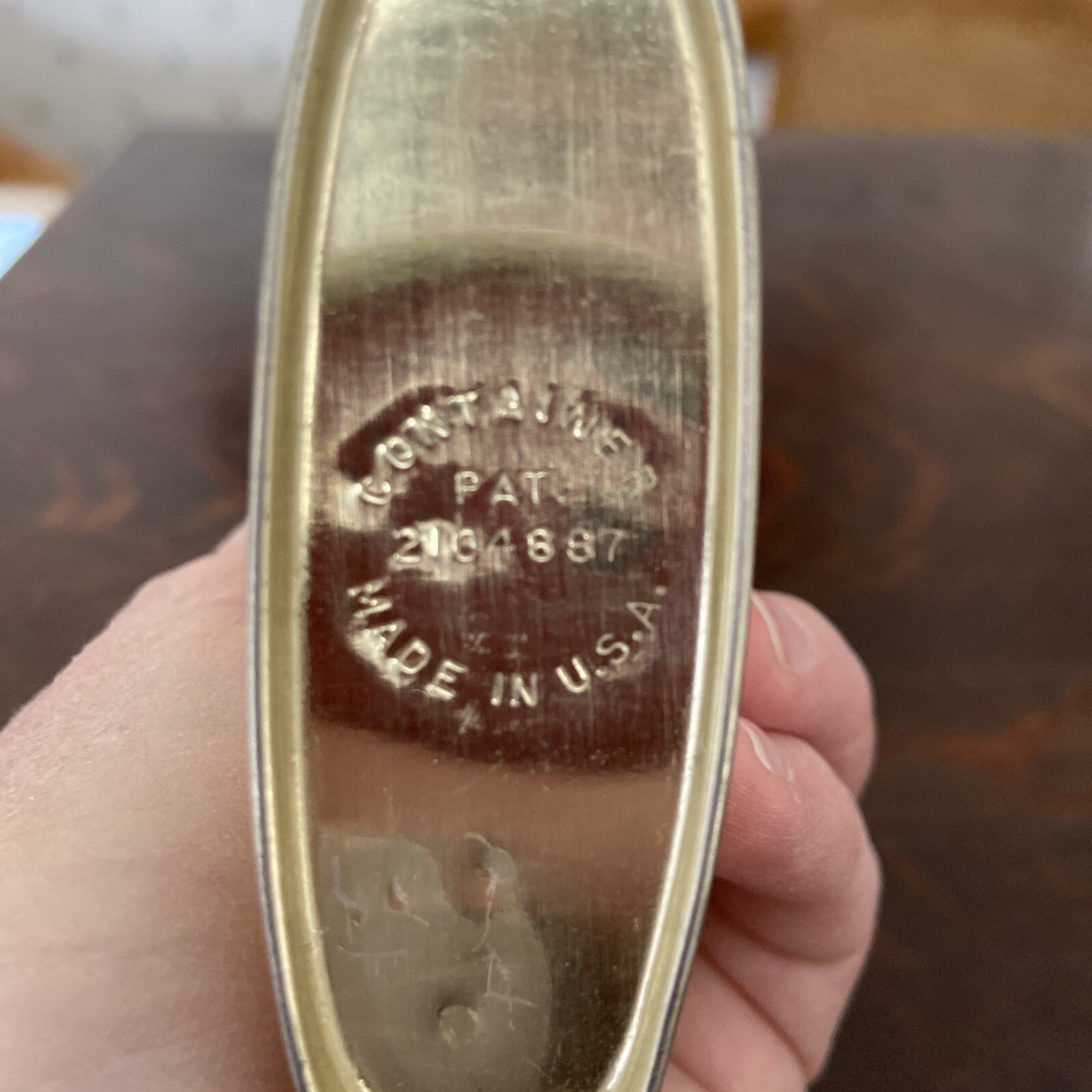 VINTAGE LAVENDER TALC TIN LANGLOIS BOSTON TIN 3 1/8 OZ. EB43