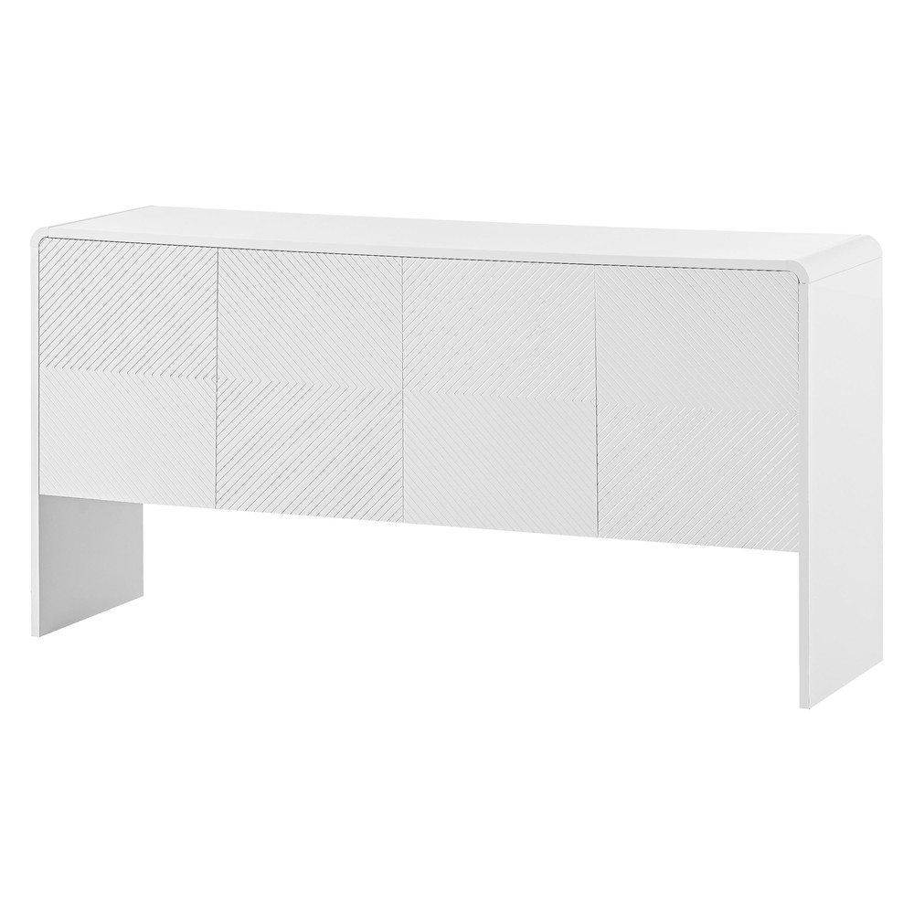 60" Large Storage Space Sideboard with 4 Doors and Rebound Device