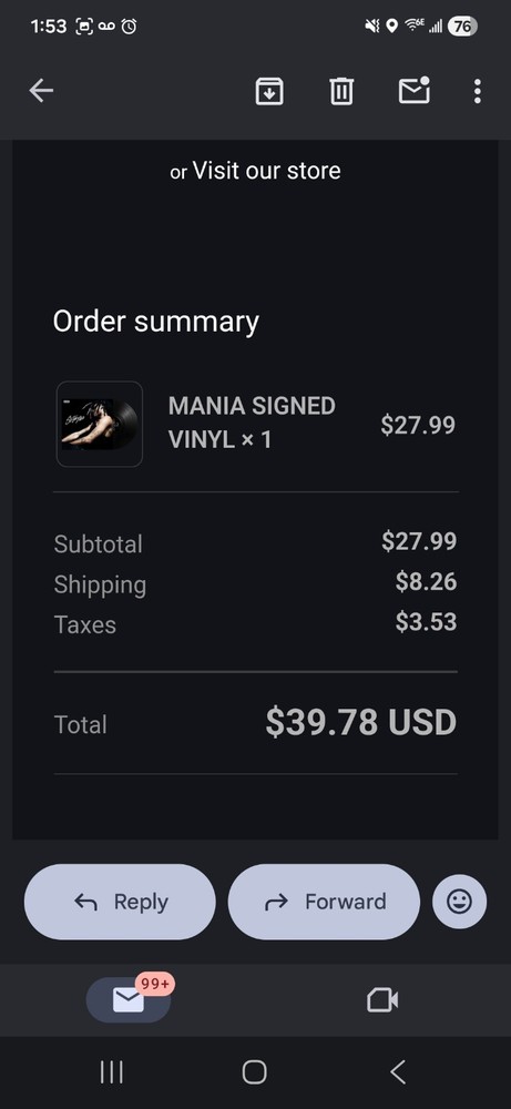 Sofaygo Signed Mania Vinyl Sold Out On Website