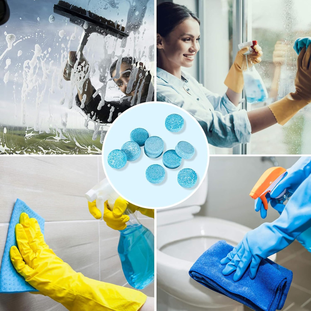 Car Windshield Washer Tablets - 100 PCS Washer Fluid Tablets Glass Cleaner Conce