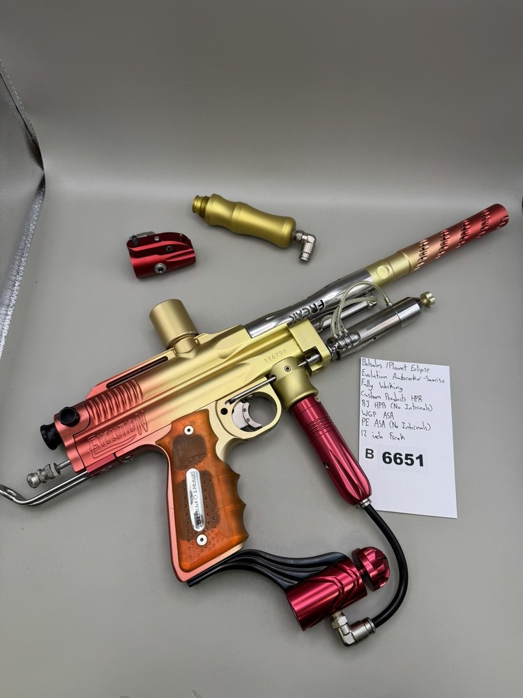 Planet Eclipse Evolution Autococker Sunrise Gold/Red 12"