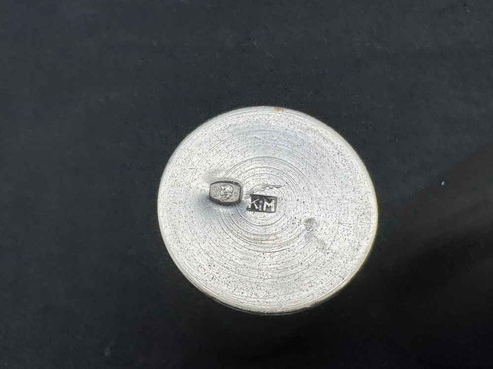 Two Vintage 800 Silver Polish Shot Glasses