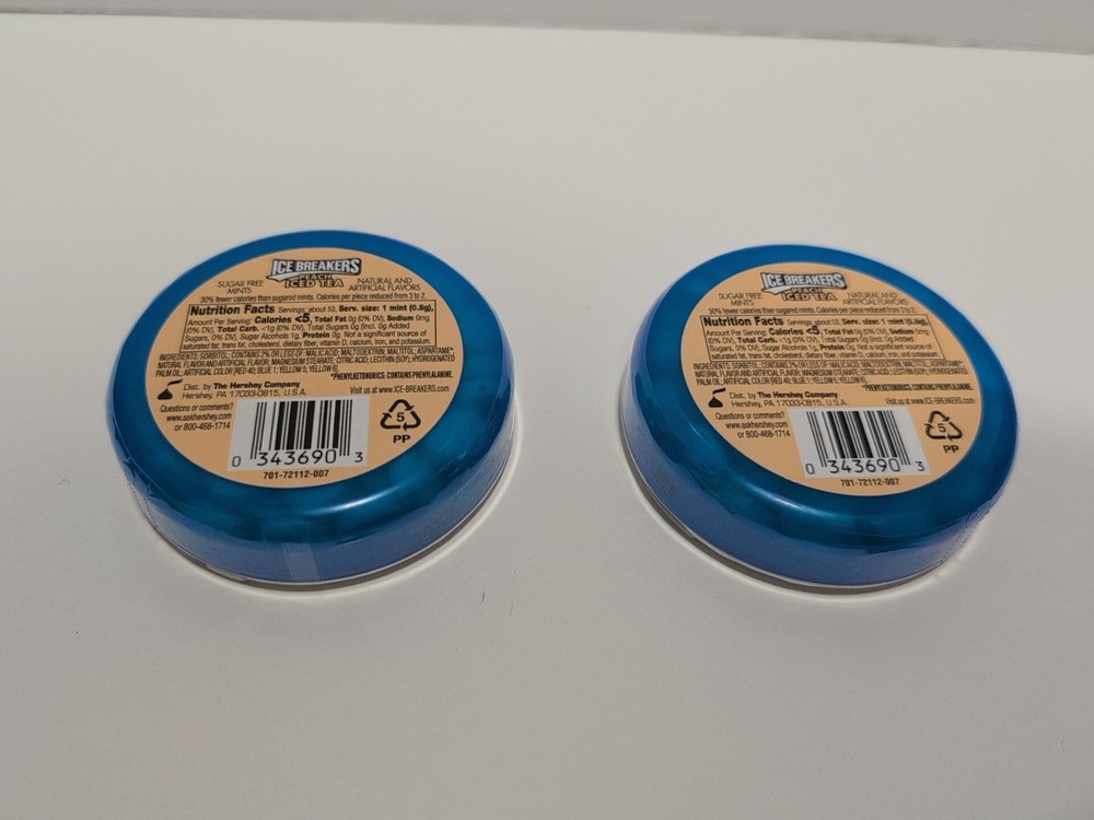 2 Pack Discontinued Ice Breakers Peach Iced Tea BB 05/21 Mints