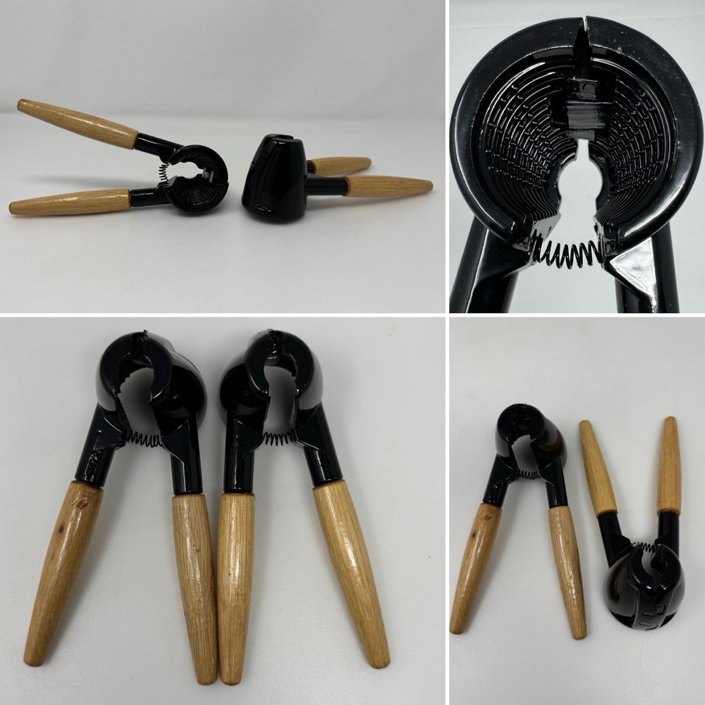 Nut Shell Cracker Tools (2) SUPER Nutcracker Handheld Pecans Walnuts Christmas