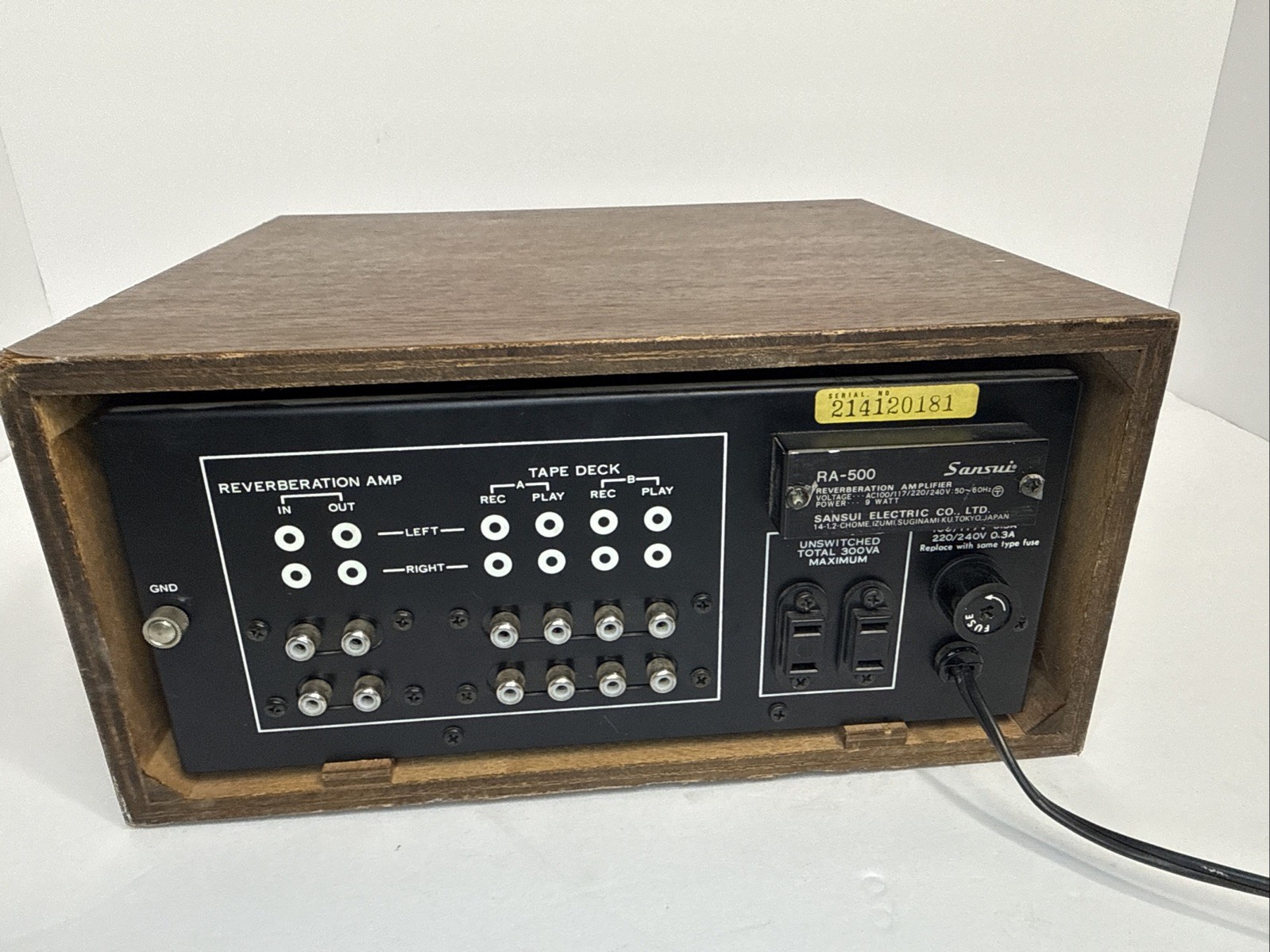 Vintage Sansui RA-500 Reverberation Amplifier Amp