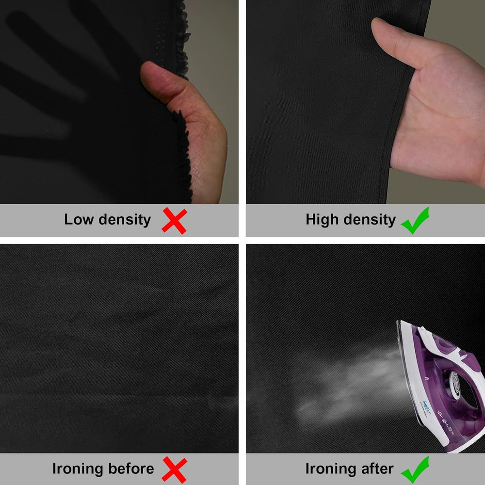 Aimosen 10 X 7 FT Black Backdrop Background for Photography, High Density Polyes