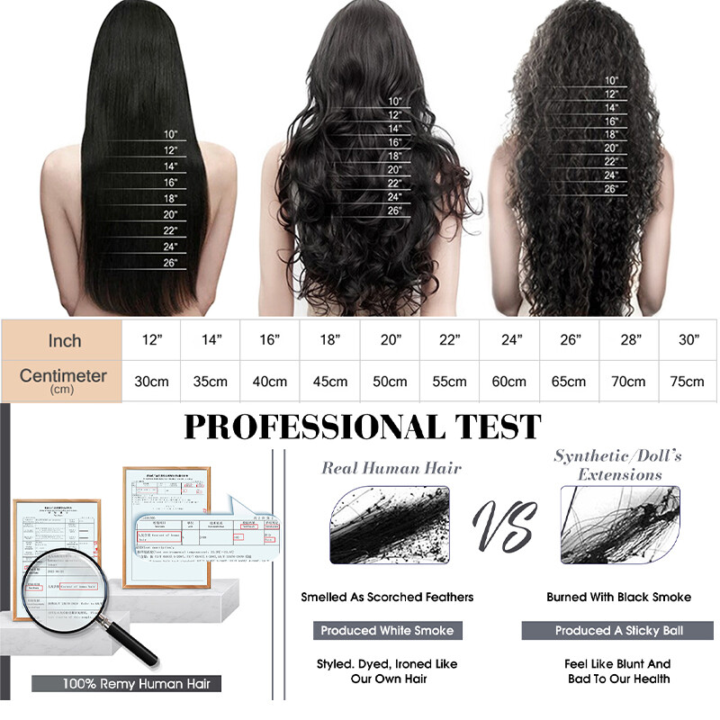 Invisible 100% Real Remy Human One Piece Wire Clip in Hair Extensions Nano Ring