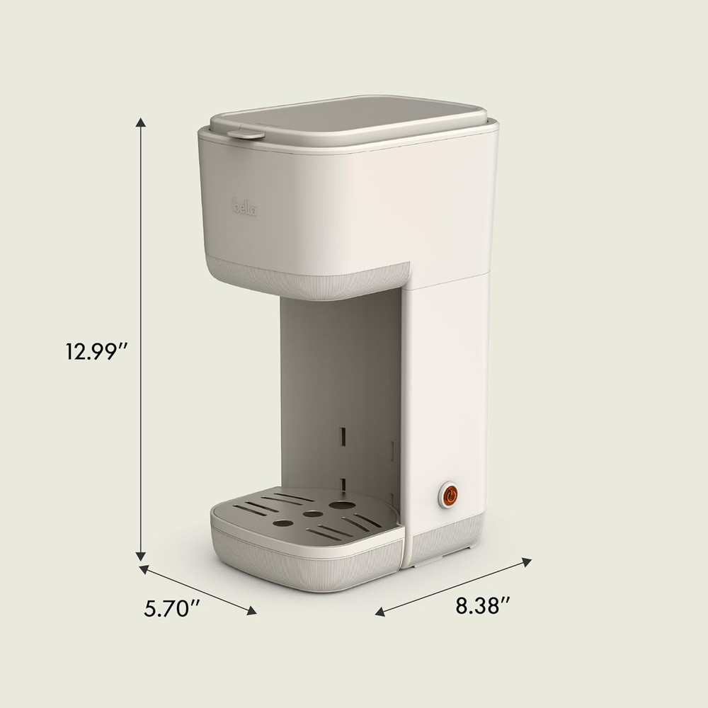 Single Serve Coffee Maker, K Cup & Coffee Ground Compatible with Removable, Adju