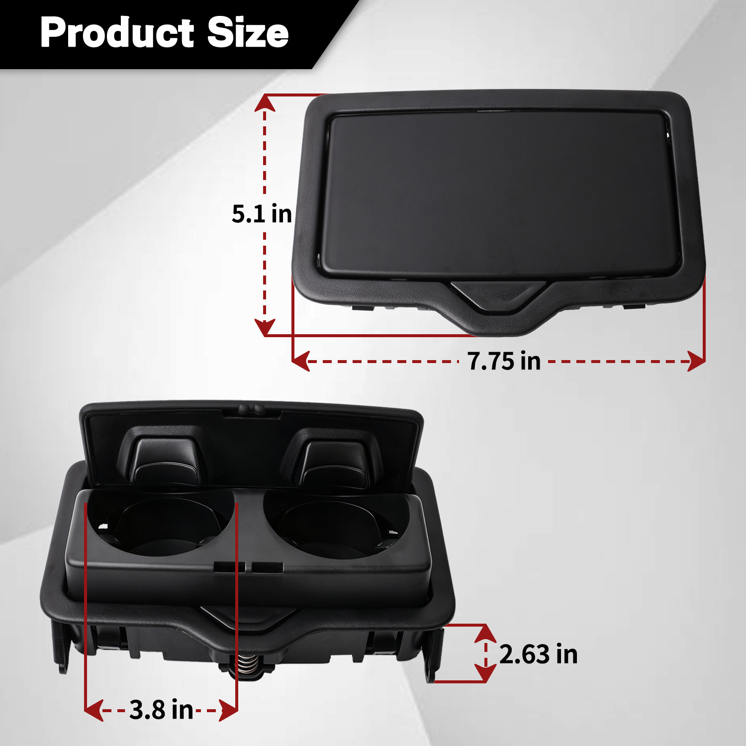 Rear Seat Armrest Cup Holder 4M0885995A For Audi Q2 Q3 Q5 Q7 SQ7 Q8 2016-2026