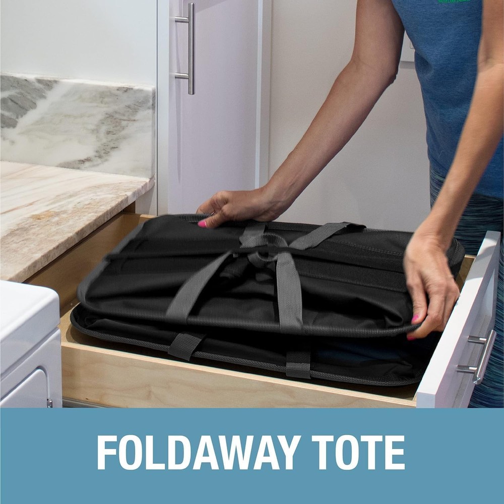CleverMade Collapsible Laundry Caddy – Foldable 2 Pack, Black Gray