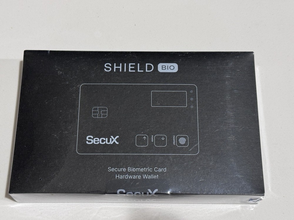Secux Shield BIO Biometric Authentication Card Crypto Wallet Bitcoin Ethereum