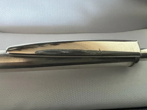 Red Ballpoint Pen Solid 925 Silver Satin Glossy Profiles Click Button 21