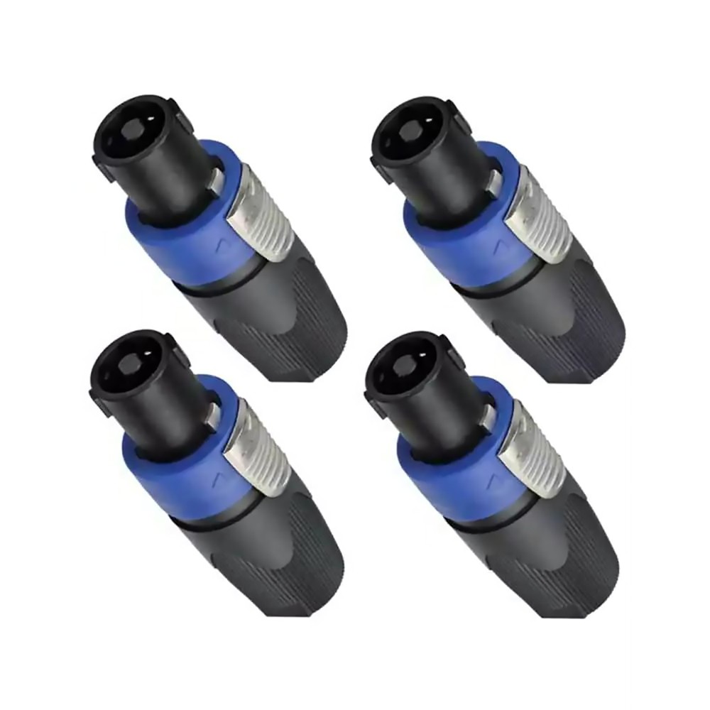 4pcs NL4FC Speaker 4 Pole Cable Plug Connector for Audio Speaker