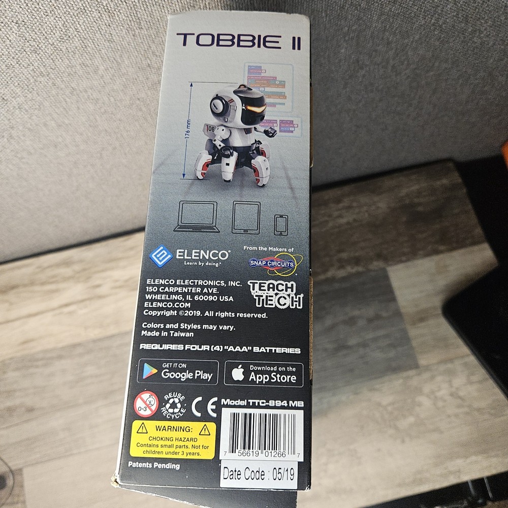 TOBBIE II Micro Bit- Build Coding Robot Kit- Edu STEM Toy - Open Box - Complete