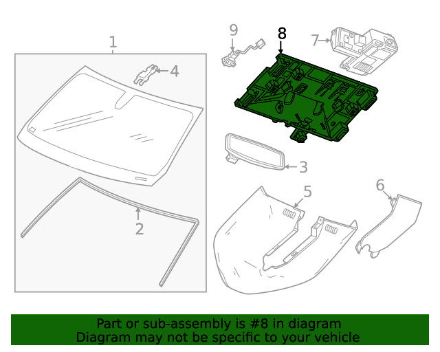 Genuine GM Front View Driver Information Camera Bracket 84975989