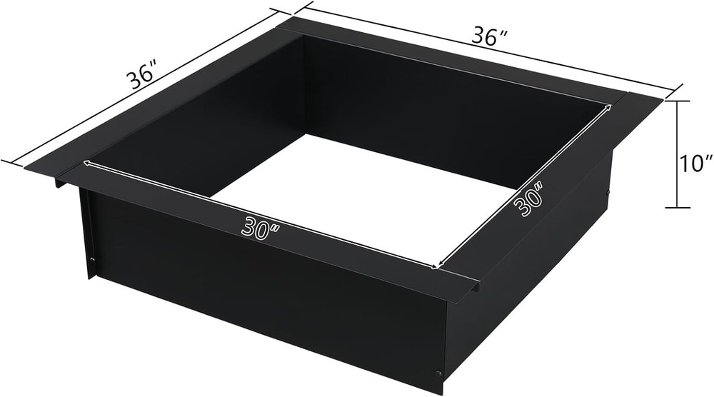30"Fire Pit Ring, Heavy Duty Fire Pit Liner Insert Campfire Ring Above In-Ground