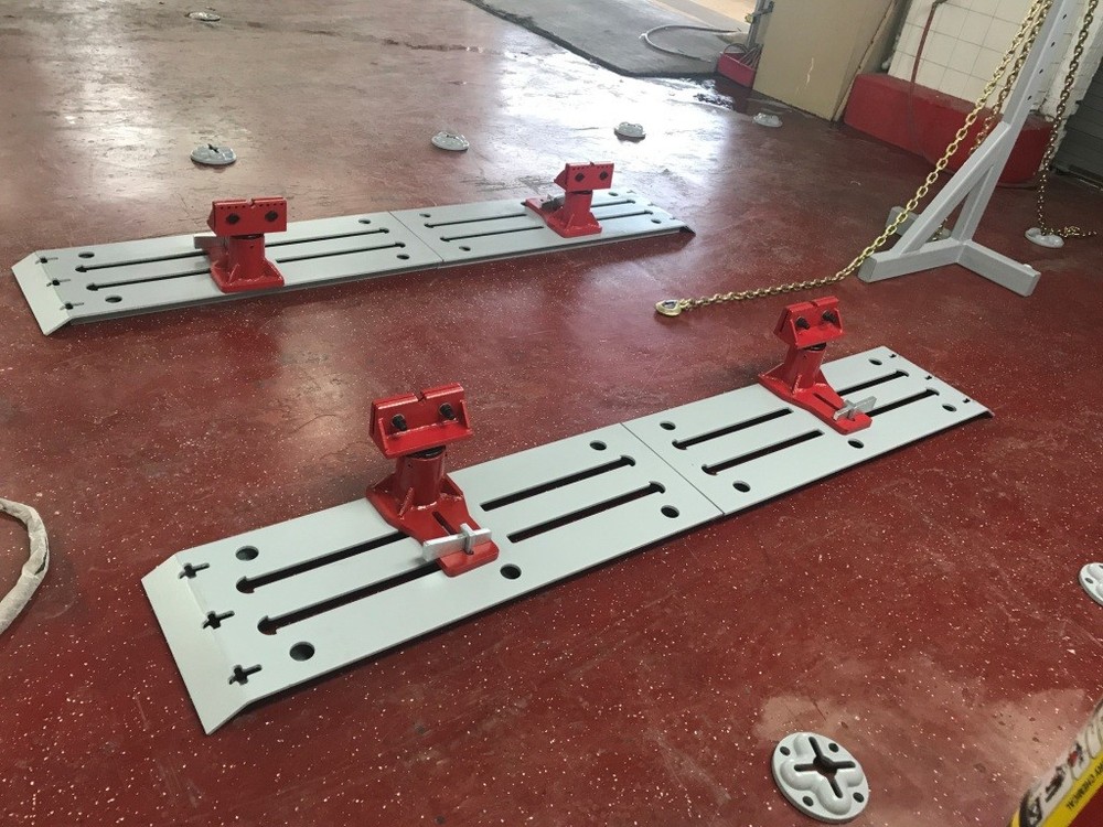 Auto Body Drive On Flat Rack Floor System Complete 10 TON Puller FREE TOOLS