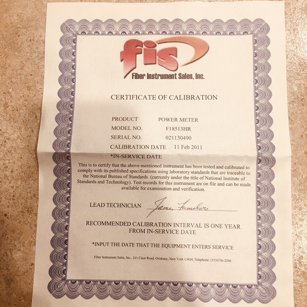 FIS power meter amd light source