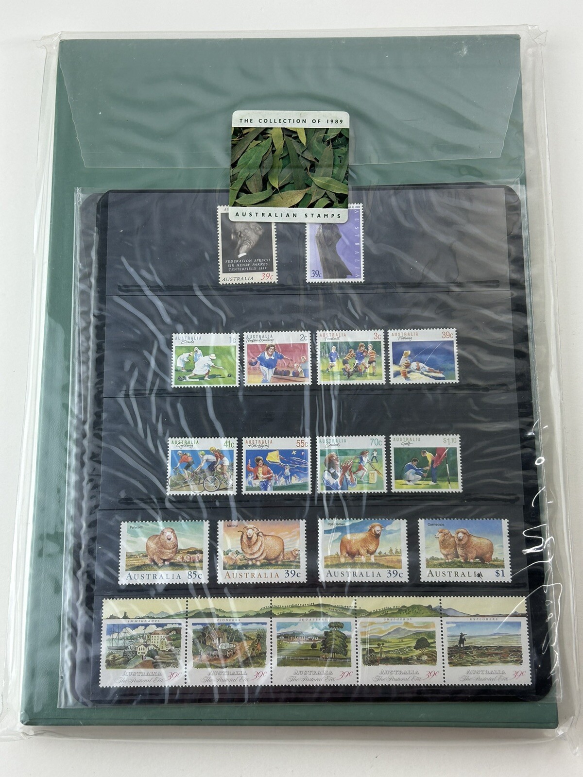 The Collection of 1989 Australian Stamps Deluxe Edition Year Album Australia