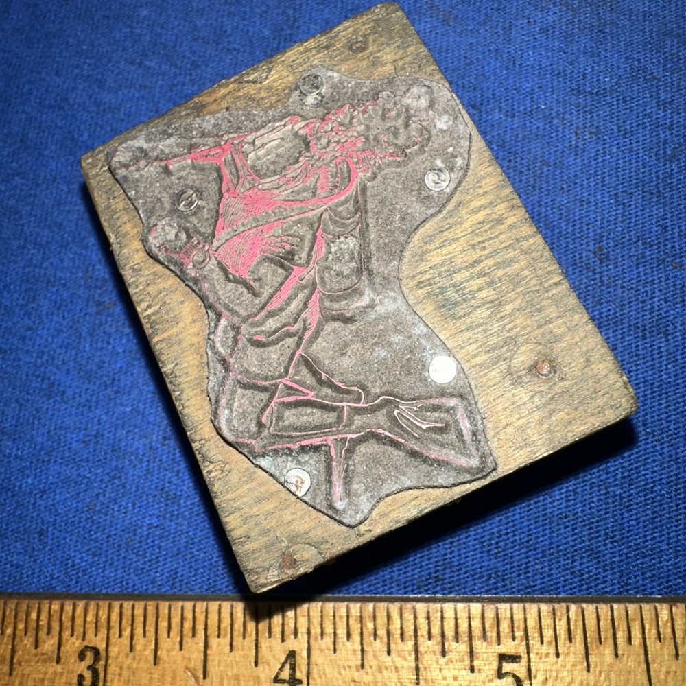 Print Block ( Scuba Diver?? ) Unknown Image￼