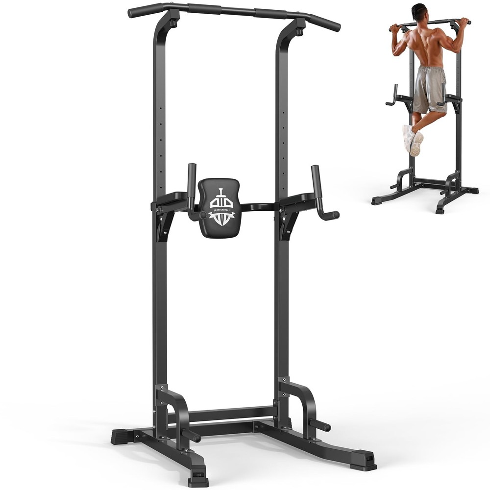Power Tower, Multi-Function Pull up Bar Dip Station with Upgraded Adjustable ...