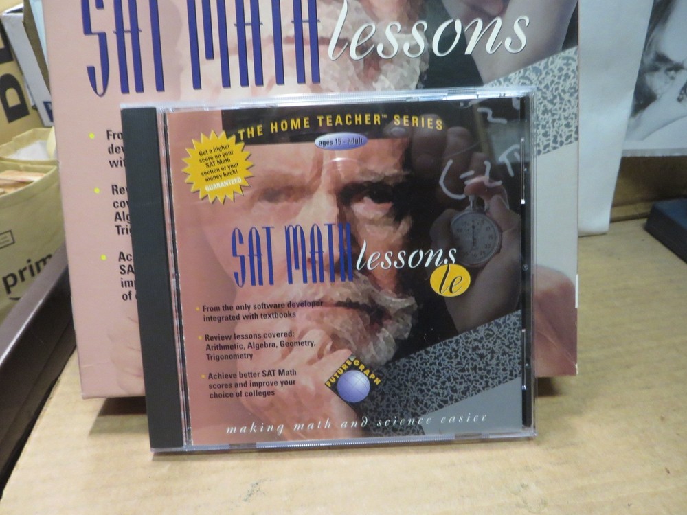 CD ROM VINTAGE 1990's SOFTWARE " S A T math lessons "