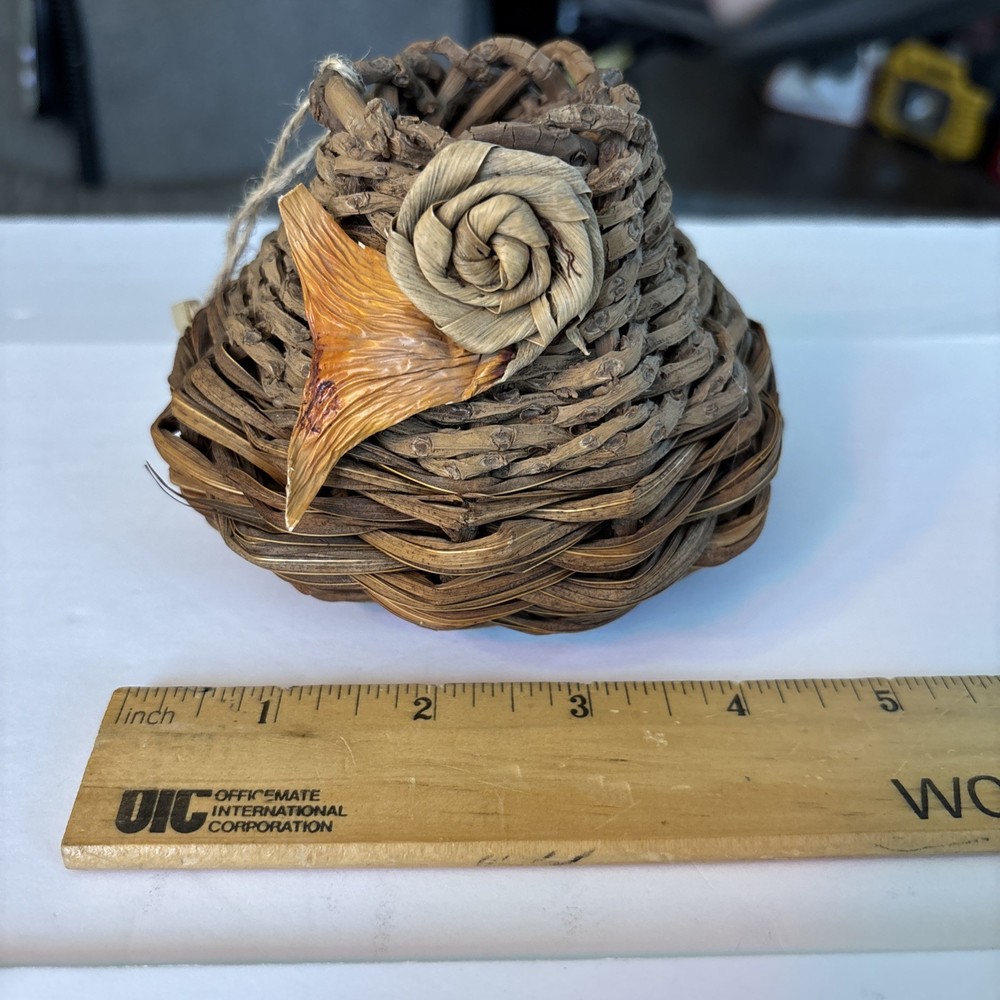 Unsigned Hawaiian Wattle Basket created by Mika McCann