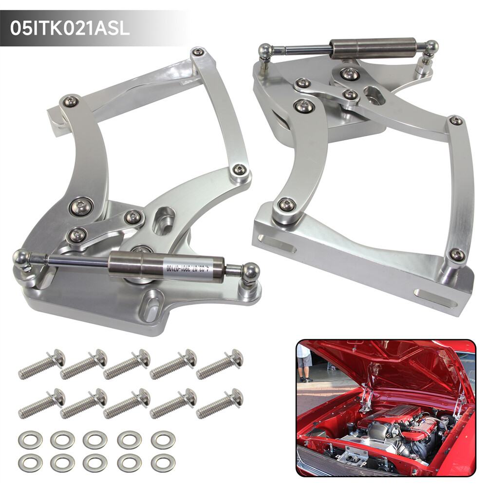 Billet Hood Hinge Kit Left and Right Side For Ford Mustang 64-66 Fairlane 63-65