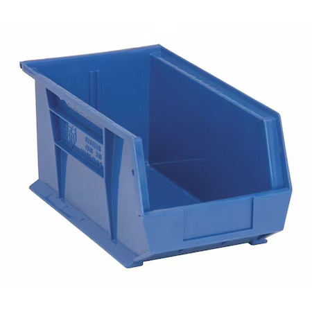 Quantum Storage Systems Qus240bl Hang & Stack Storage Bin, Polypropylene, Blue,