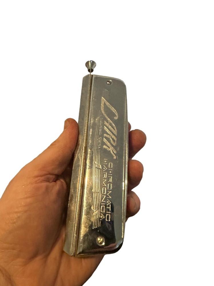vintage lark harmonica with case